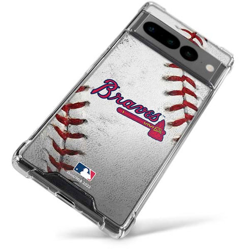 MLB Atlanta Braves Game Ball Google Pixel 7 Pro Clear Case